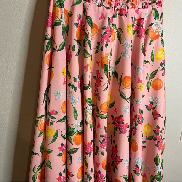 Floral Midi Dress in Pink and Orange - Picture 10 of 14